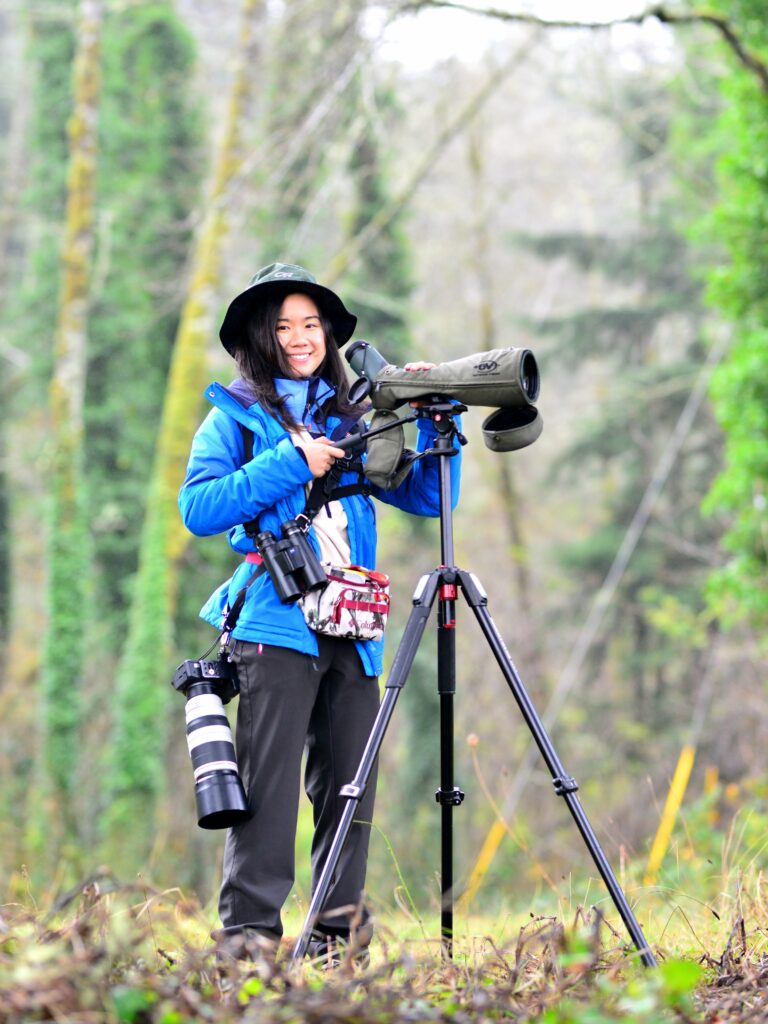 Fang-Yu (Betty) Shen is birding